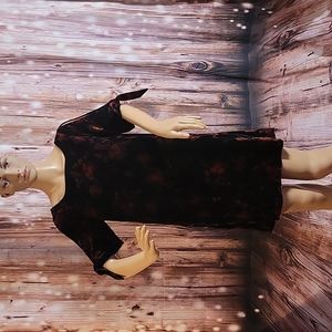 NWOT Loft Women's Floral Velvet open shoulders Dress Size XS